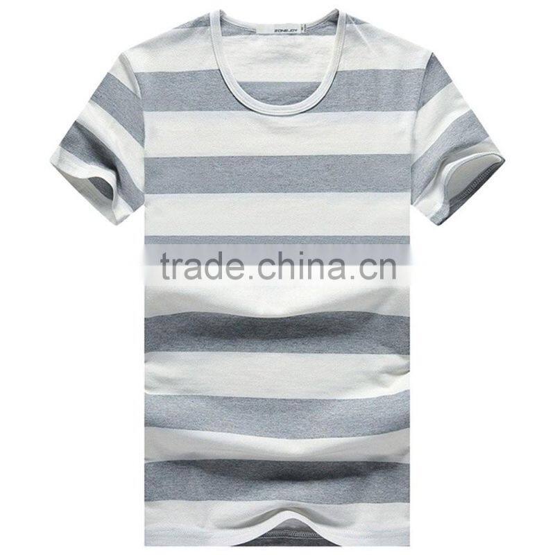 Microfiber striped no design t-shirt companies in China