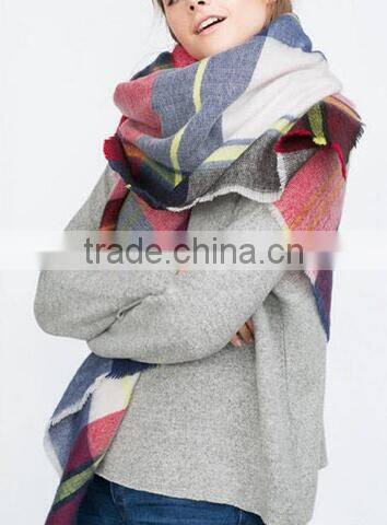 EY0848S Handmade Scarf Fashion Women Twill Scarf Printed Wool Scarf