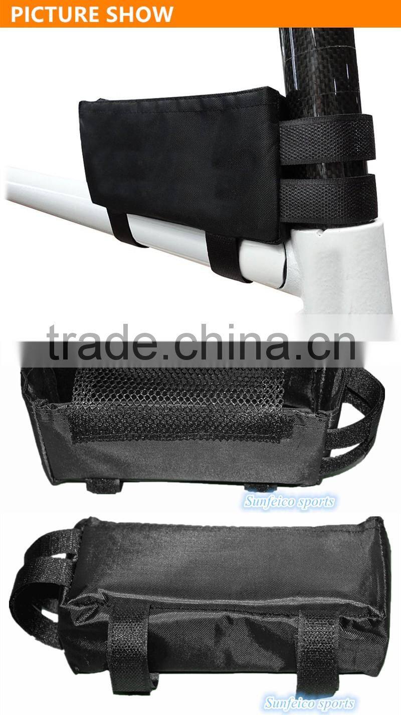 Cycling Bike Bicycle Trame Front Basket Tube Pannier Bag For Smart Cell Phone and Towel - Black Bike Tube Box - Accept Custom