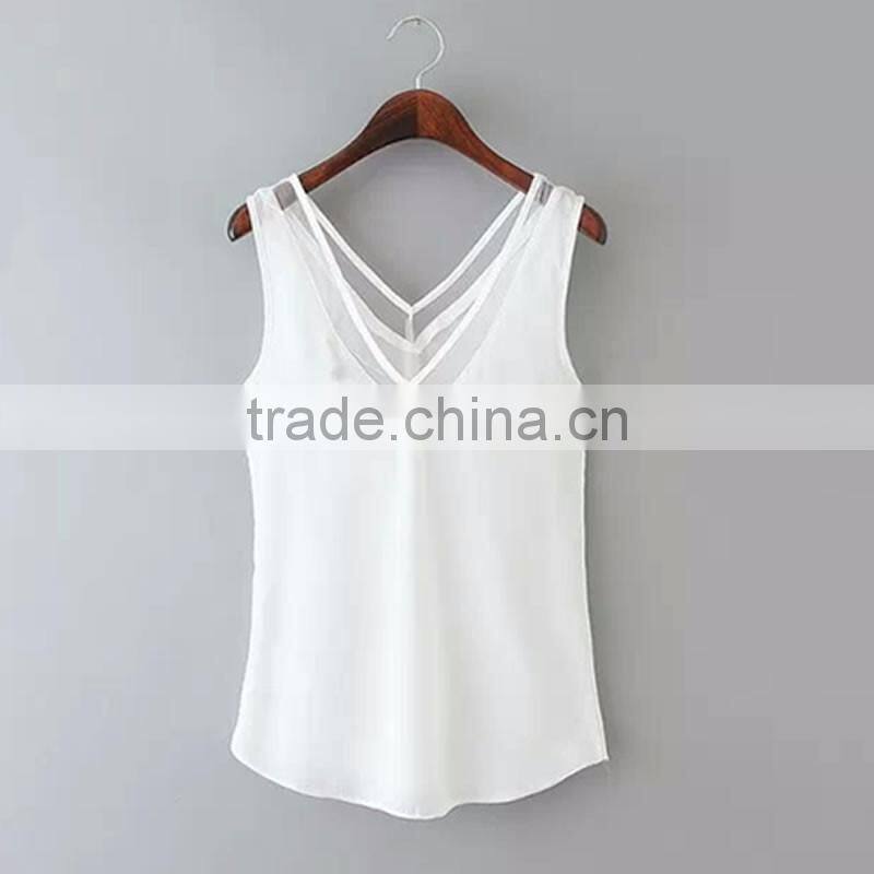 Cotton Crop Top Tank Top2014 new arrive women different size for choice & short front long back printed