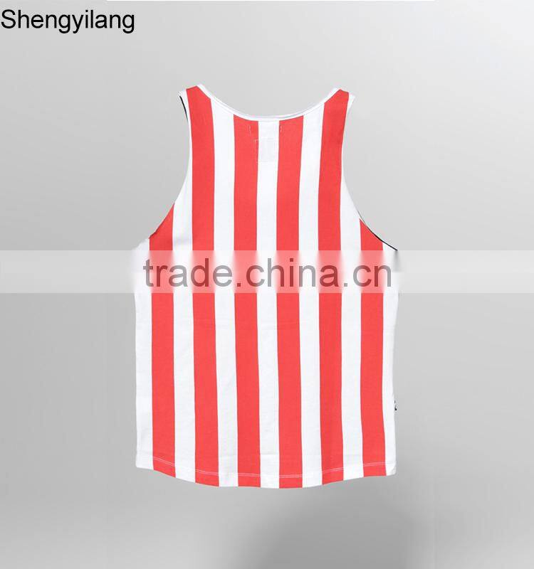 Wholesale high quality fashion printing cotton gym tank top china manufacturer