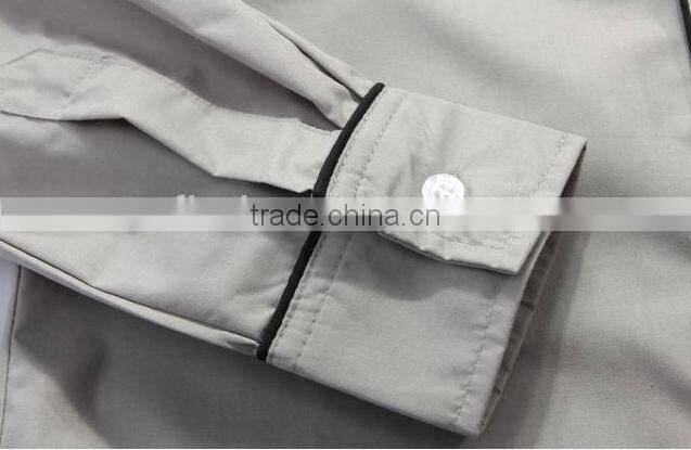 100% Cotton grey color slim fit stylish casual long sleeve fashion man Shirt