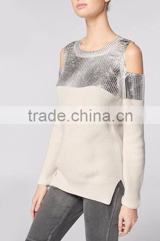 Sexy Design Sweater Knitted Top For Ladies