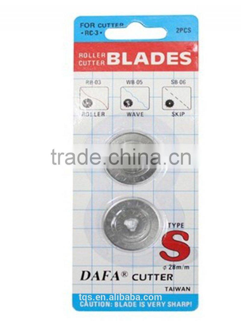 Hot selling 2015 razer blade/rotary cutter blade 28mm