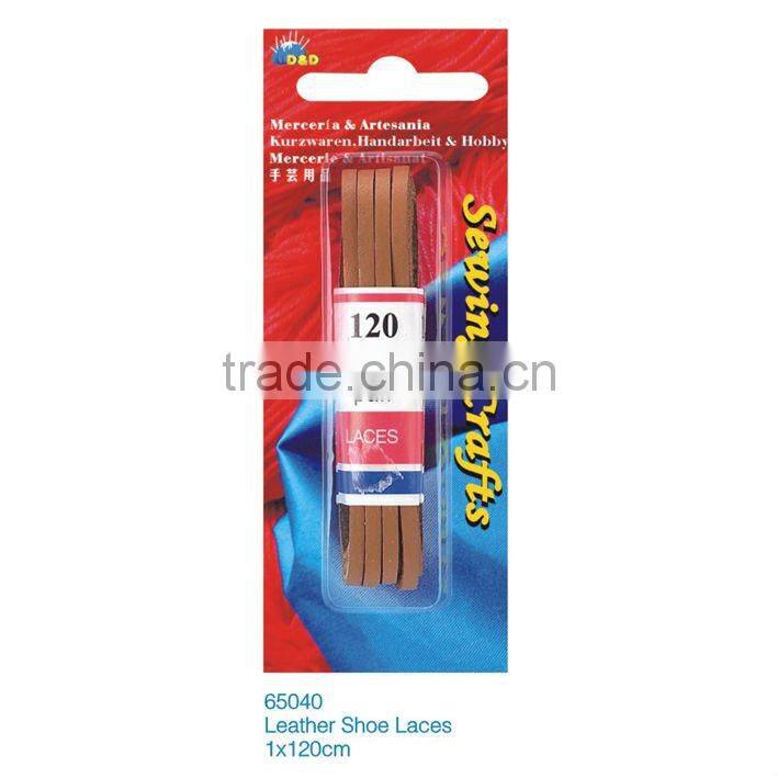 D&D Flat Leather Shoe Lace Many Size Many Colors (No65040)