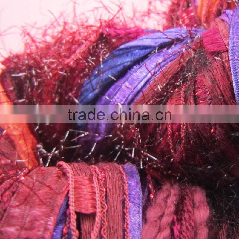 Recycled Sari Silk Ribbon For Knitting & Craft Work