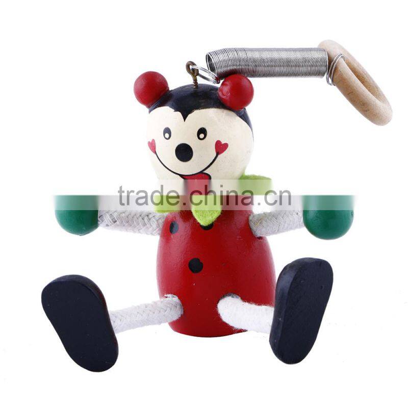 Custom size wooden spin noise maker toy