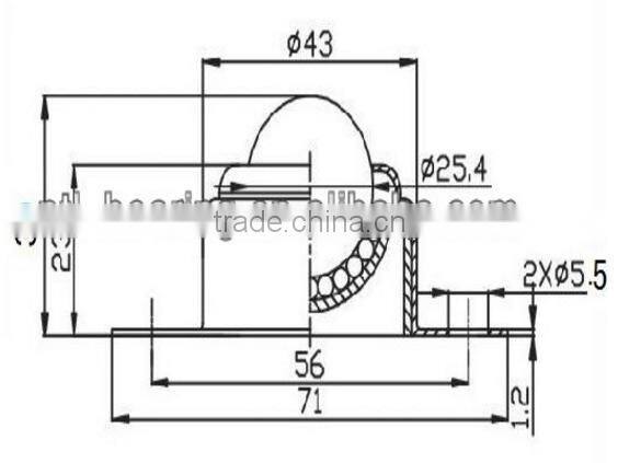 CY20A Nylon plastic ball transfer unit for luggage