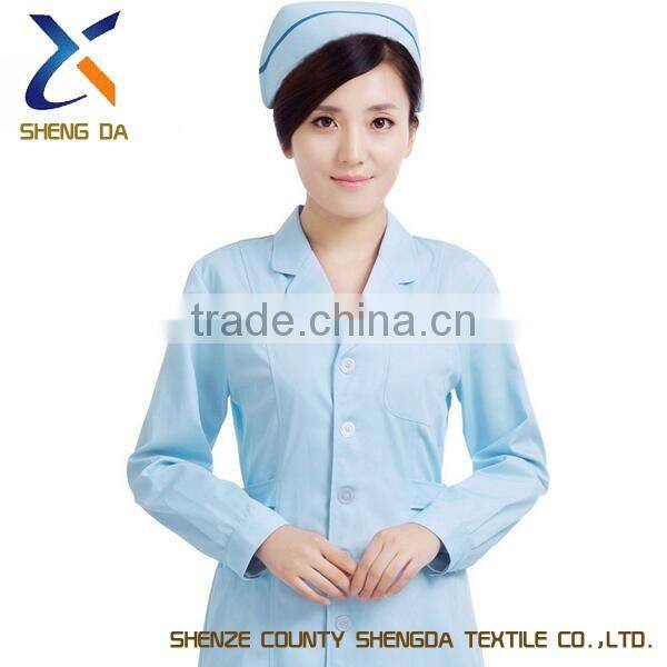 Durable hospital white design nurse uniform