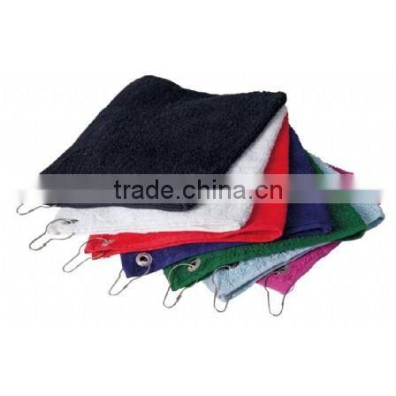 China supplier tri fold towel customized logo