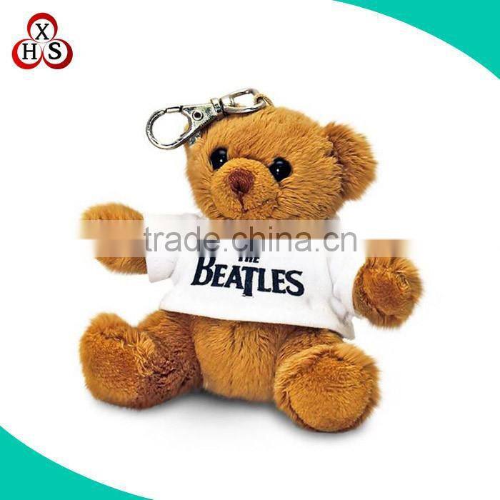 Wholesale custom plush dog keychains stuffed soft plush toy keychain