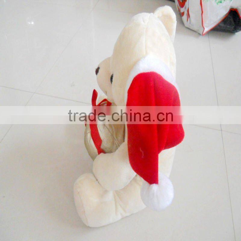 Plush animal bear for Christmas