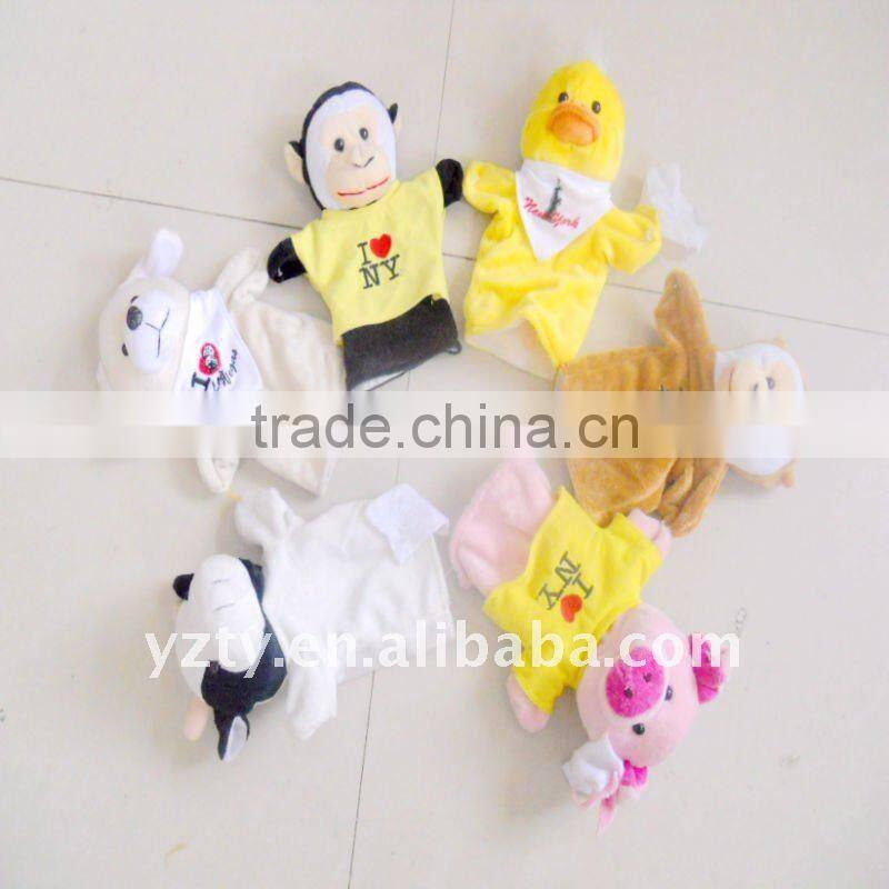 Jiangsu factory supply plush animal puppet