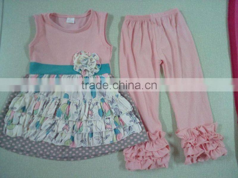 Toddlers clothing easter girls wholesale boutique clothes colorful easter new baby bunny girls outfits