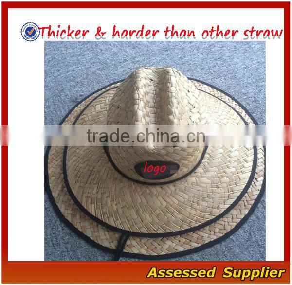 SPF 50+/ Protect You Better! Thicker quality custom straw hat outdoor surf straw sun hat wholeasle for free sample