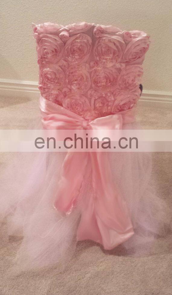 Fancy Design Wedding Rosette Chair Cover