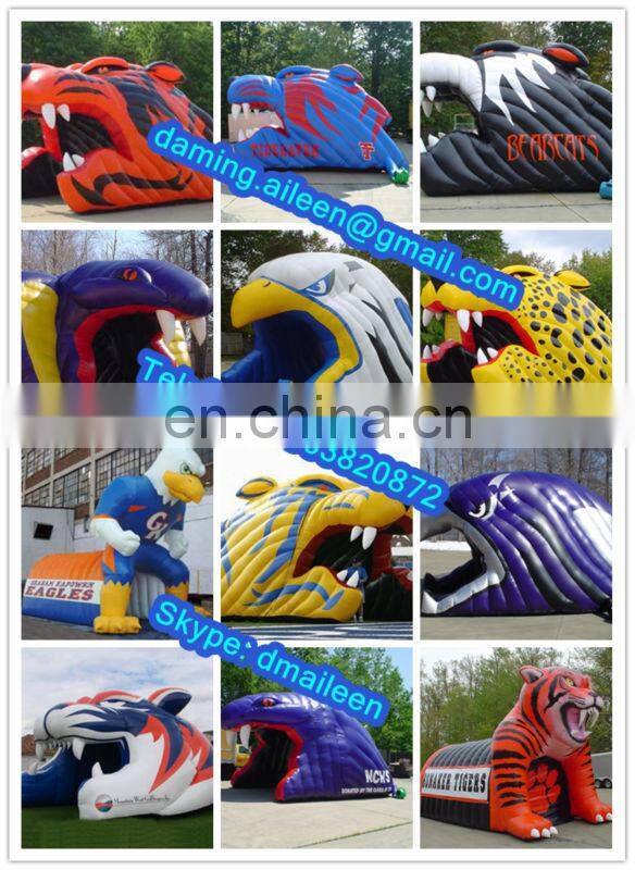 new arriveal weather-resistant inflatable sports tunnel with helmet