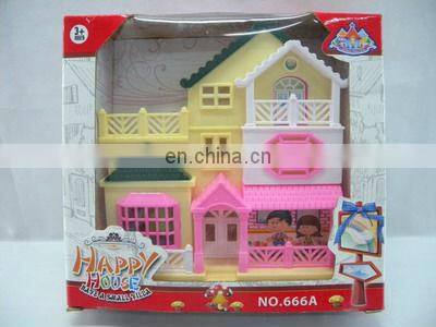 hot sell flashing light and music plastic b/o villa toys