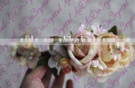 Aidocrystal champagne wedding party hair clips for hair headpiece bridal flower hair accessories for ladies