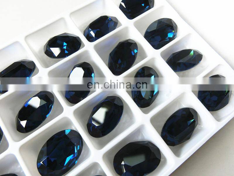 Montana Crystal Stone Oval Loose Rhinestone for Craft