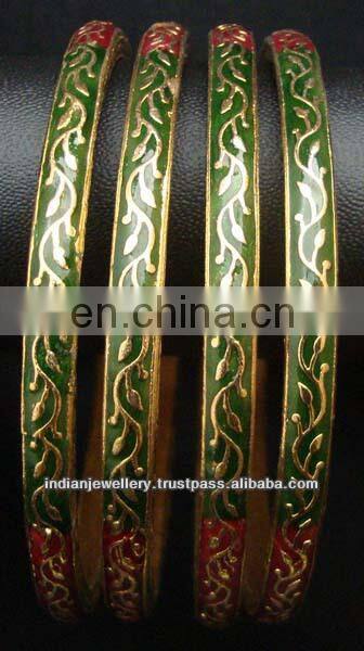 Meena enamel jewelry bangle manufacturer, meena enamel jewellery bangles exporter