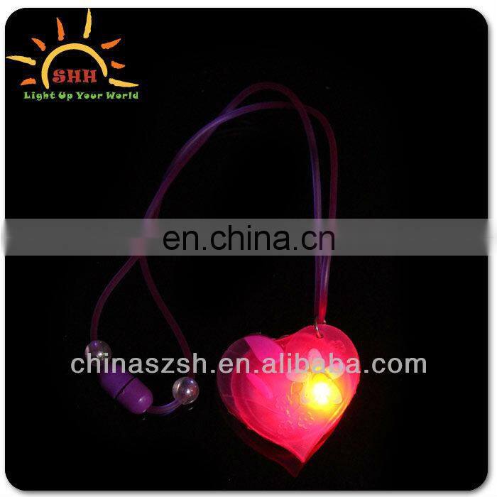Silica gel light up flashing lovely necklace with bright LED for all party