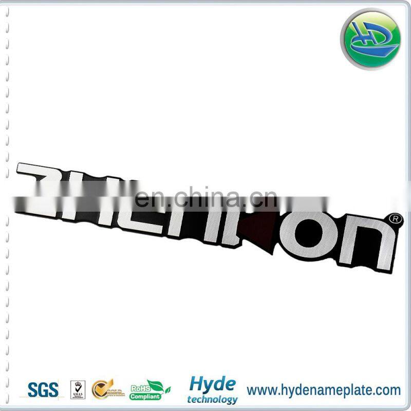 3D brand logo diamond cut metal nameplates,logo embossed aluminum/stainless steel label name plate
