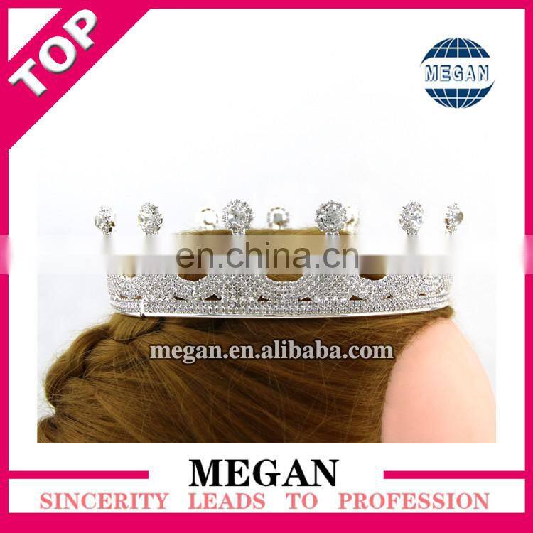 China factory price crown silver rhinestone wedding tiara crowns