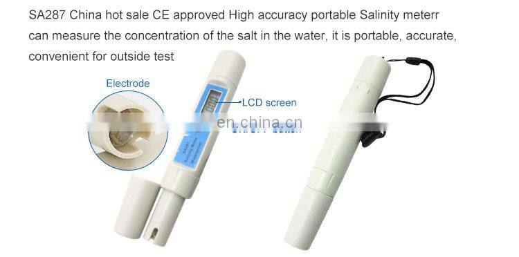 SA-287 China hot sale CE approved High accuracy portable Salinity meter