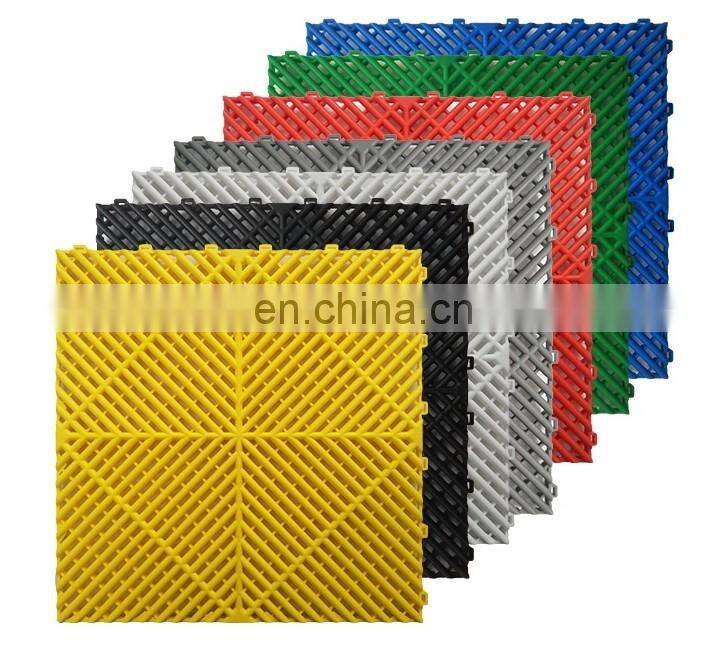 Plastic  interlocking garage modular floor tiles for car wash shop