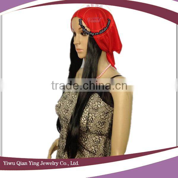 red fahsion cotton wig caps