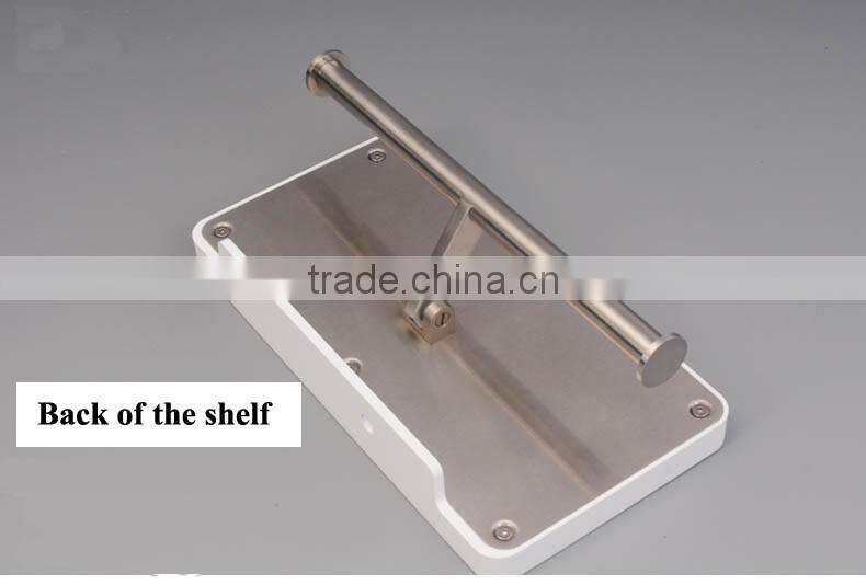 stainless steel bathroom shelf with toilet paper holder / wall mounted bathroom shelf / bathroom accessory