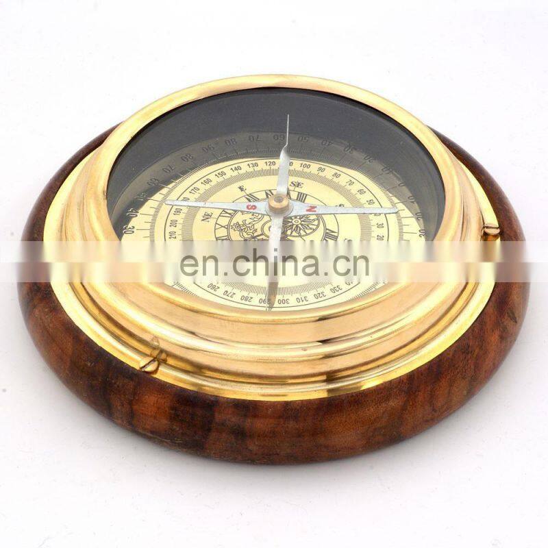 vintage brass compass