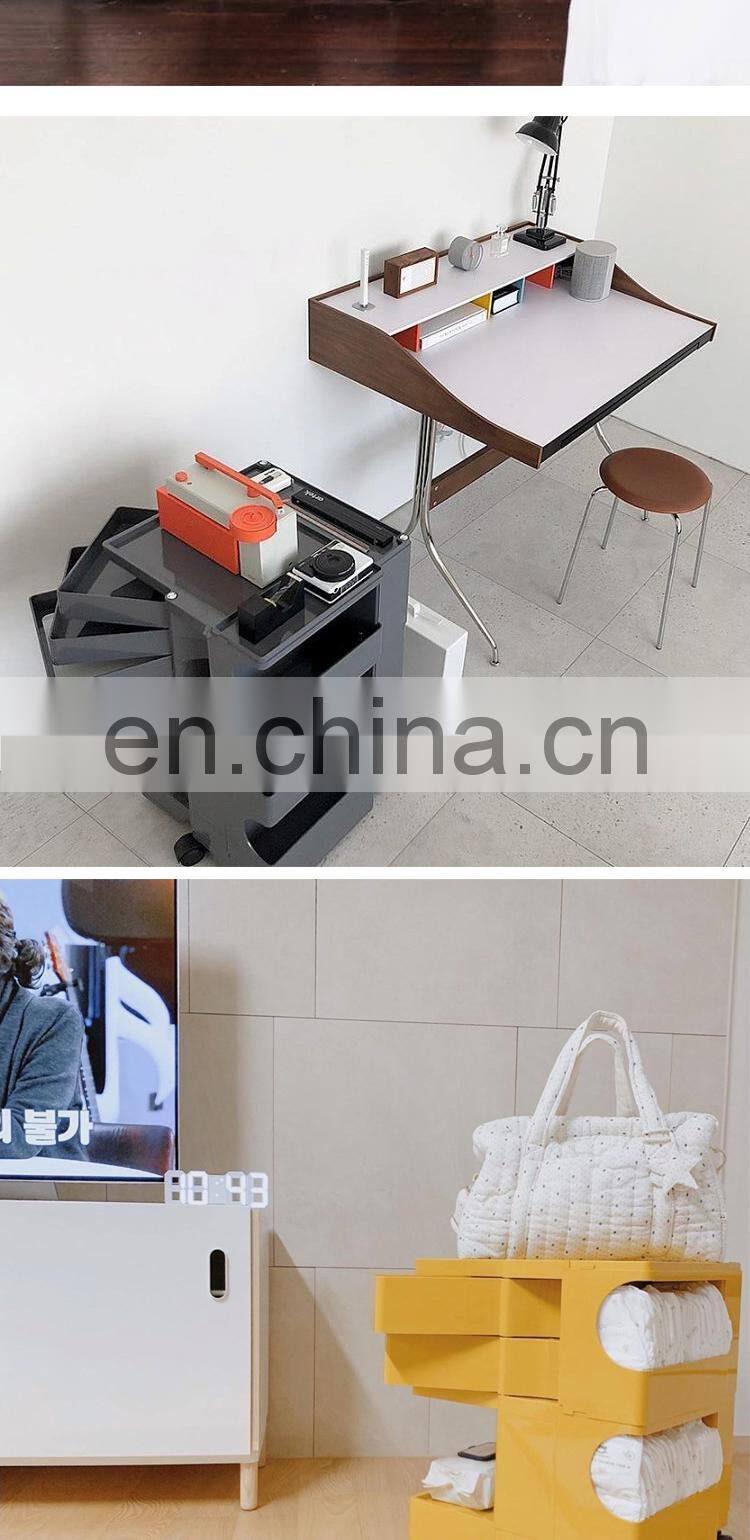 Tool cabinet trolley rotating grocery cabinet ins good quality nice look Rotating cabinet trolley