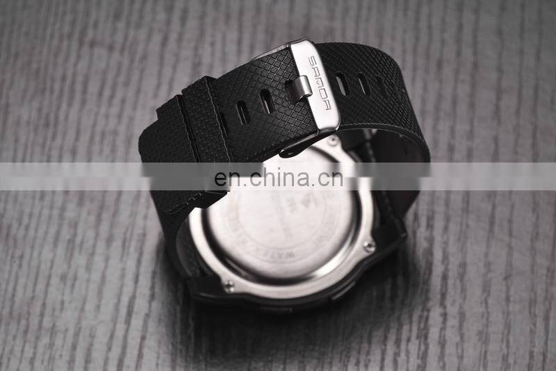 SANDA 365 Men Japan Digital Sport Plastic Watch Alarm Stop Watch Date Week Display Luminous