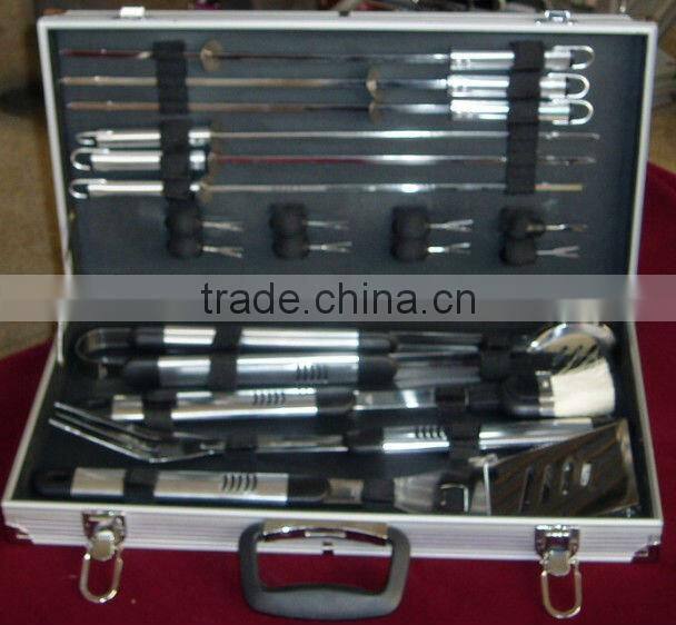 aluminum profile fireproof shell barbeque set with portable case at affordable price