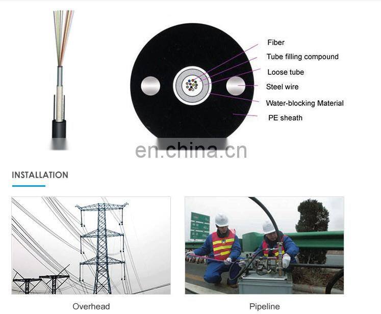 CCTV Cable Uni Tube Non-Armored Single Mode 8 Core Optical Fiber Cable GYFXY