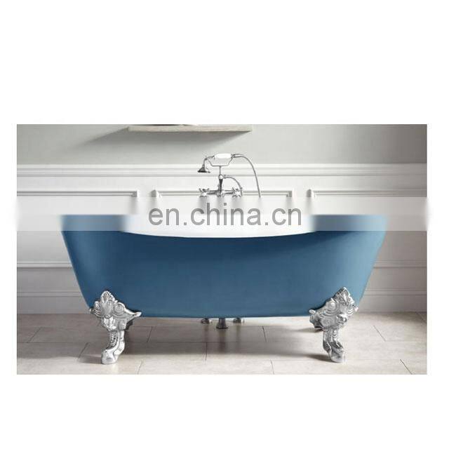 China Best Simple Deep Classical Freestanding Drop-in Cast Iron Enamel Bathtub