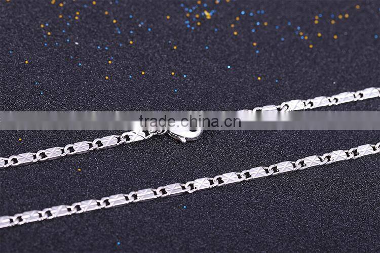 Cheap Price Fashion Rhodium Plated Wholesale Bulk Jewelry Chain Necklace