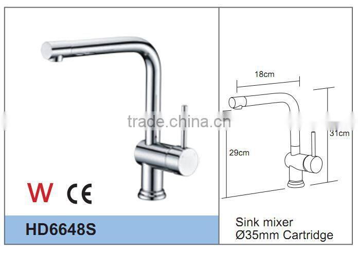 HD6648S 35mm Watermark Australian Standards WELS Pull-down Single Handle Kitchen Sink Mixer Water Tap Wash Basin Faucet