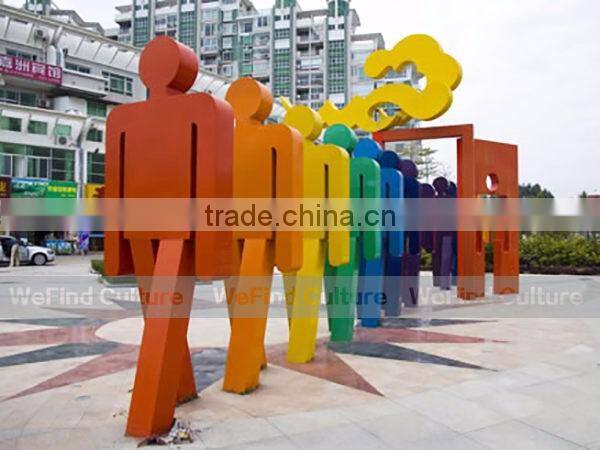 Colorful Artistic Sculpture Matchstick Man