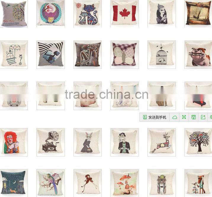 Soft Linen Cotton material Pillow case for car sofa home decor customized cushion cover case skull printed