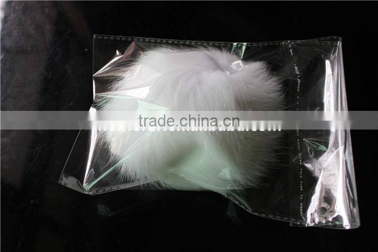 12 CM Natural Real Fox Fur Ball Pom Poms Bag Keychain Hat Accessories