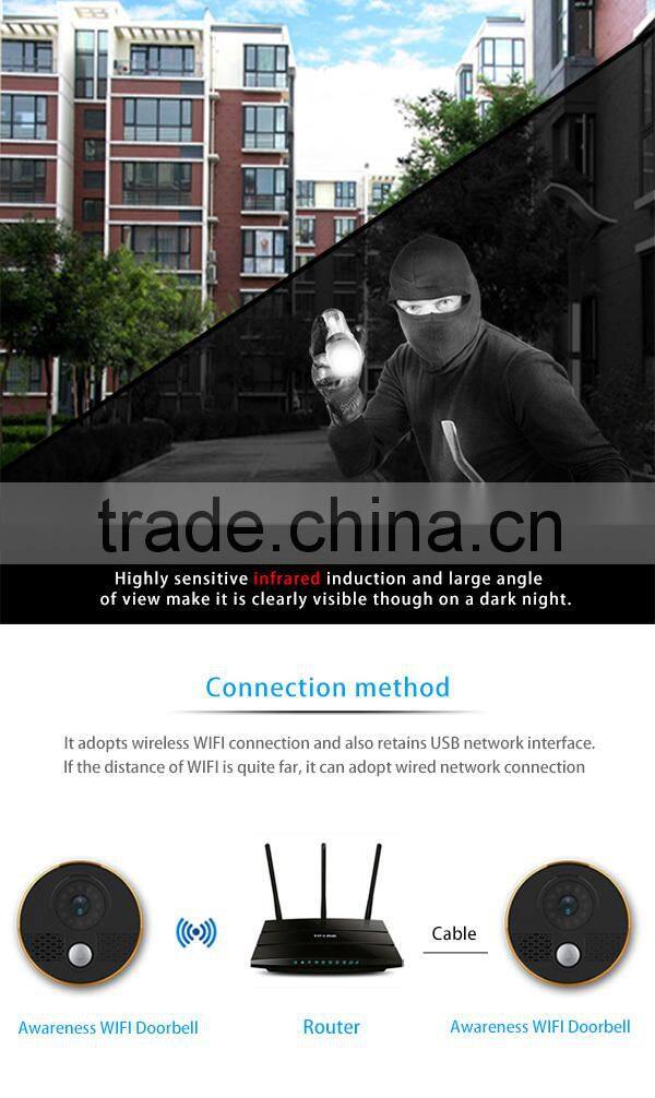 2015 digital wireless video doorbell wifi doorbell camera