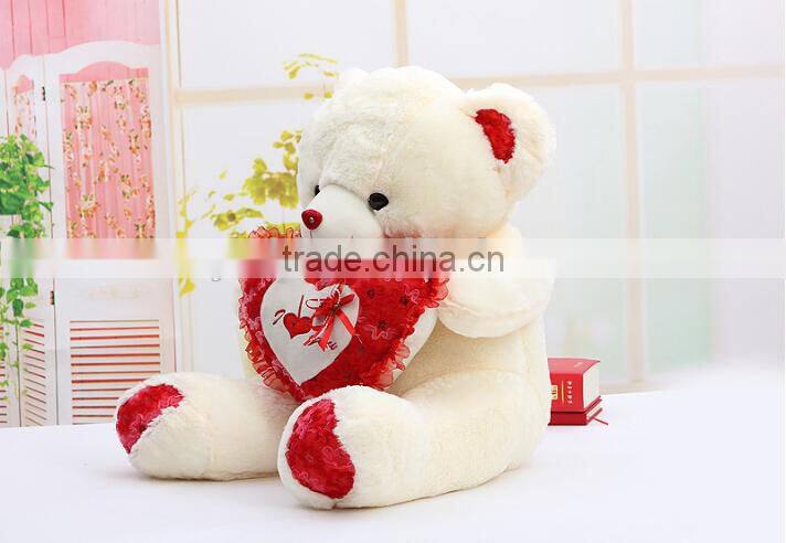 Stuffed soft plush bear with love heart, nice gift toys, New!