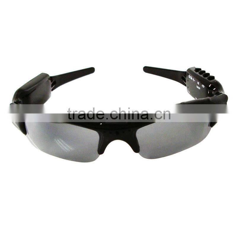 Video Recording Sunglasses Disguise camera with mp3 player micro sd card support camera glasses