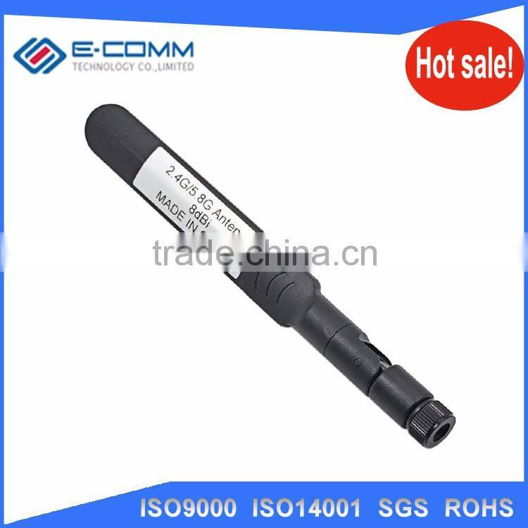 High quality!! ipex 2.4G 5.8G 5G 8dbi WIFI router dual antenna with OD1.13 cable