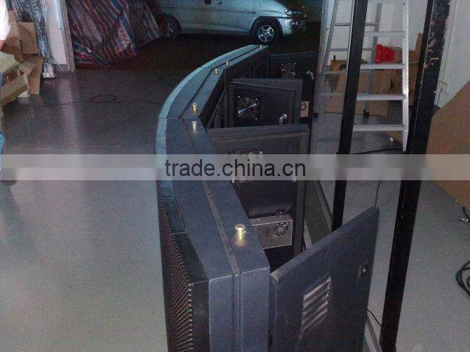 P12mm outdoor arc curve round odd video led signs