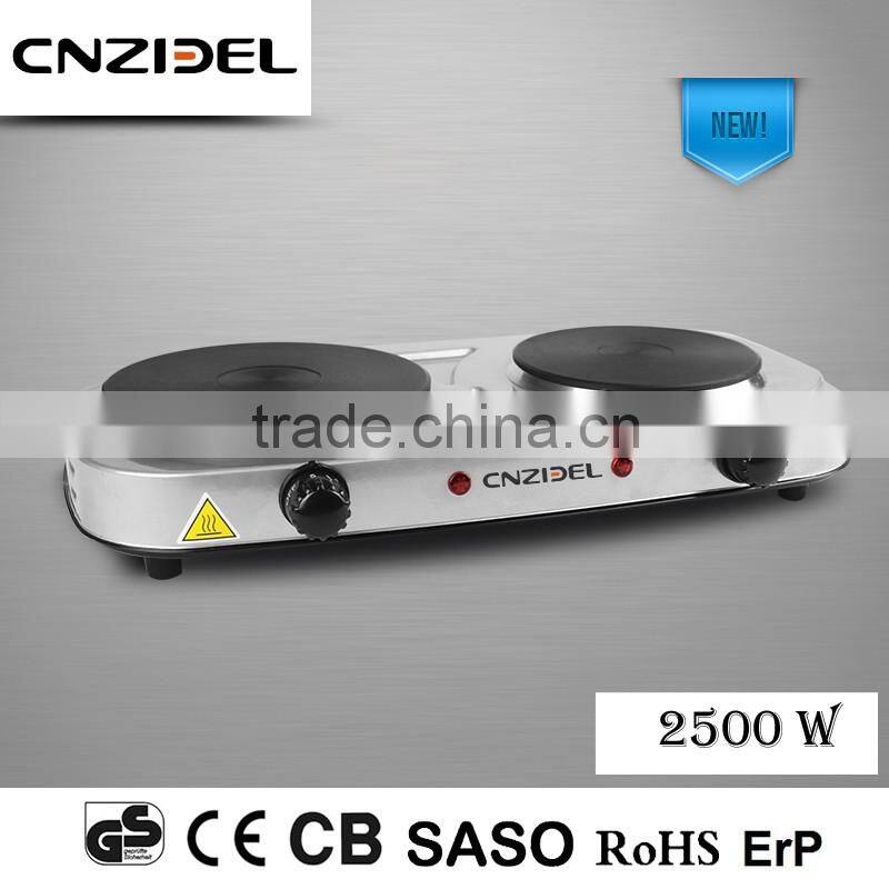 Cnzidel 2500w 2 burner electric solid hot plate heating element