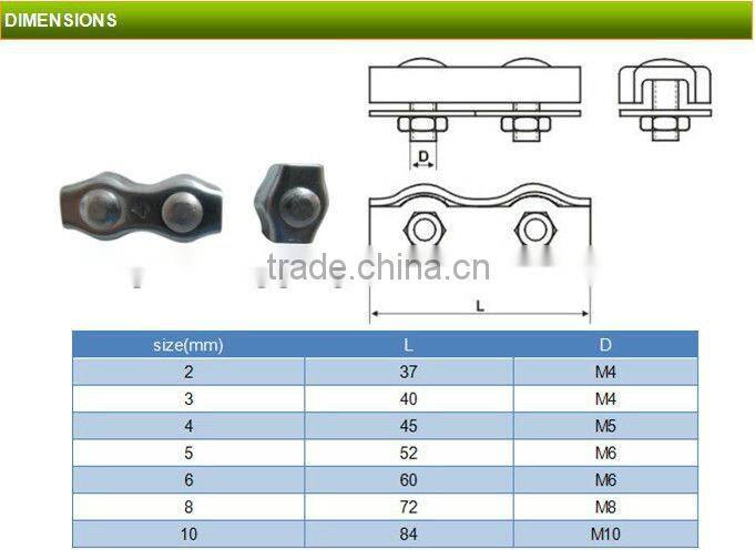 Simplex Wire Rope Clip stainless steel AISI 316